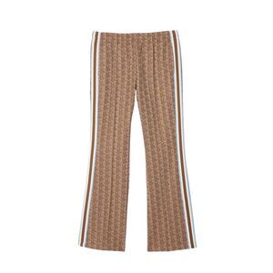 Lacoste Womens/Ladies Monogram Flared Sweatpants / Beige